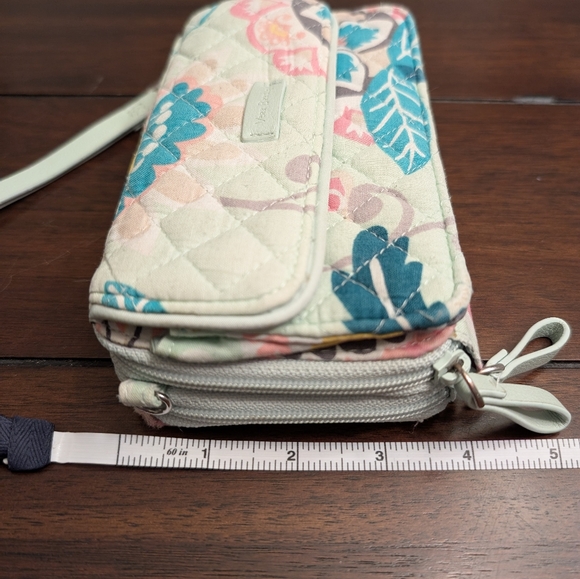 Vera Bradley Mint Flowers Hipster Crossbody Bag & Accordion Wristlet - Picture 16 of 16